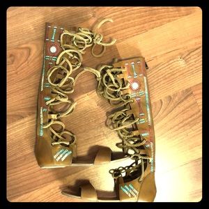 Free People bell flower gladiator sandals